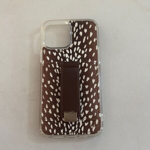 Brown and White Phone Case with Stand